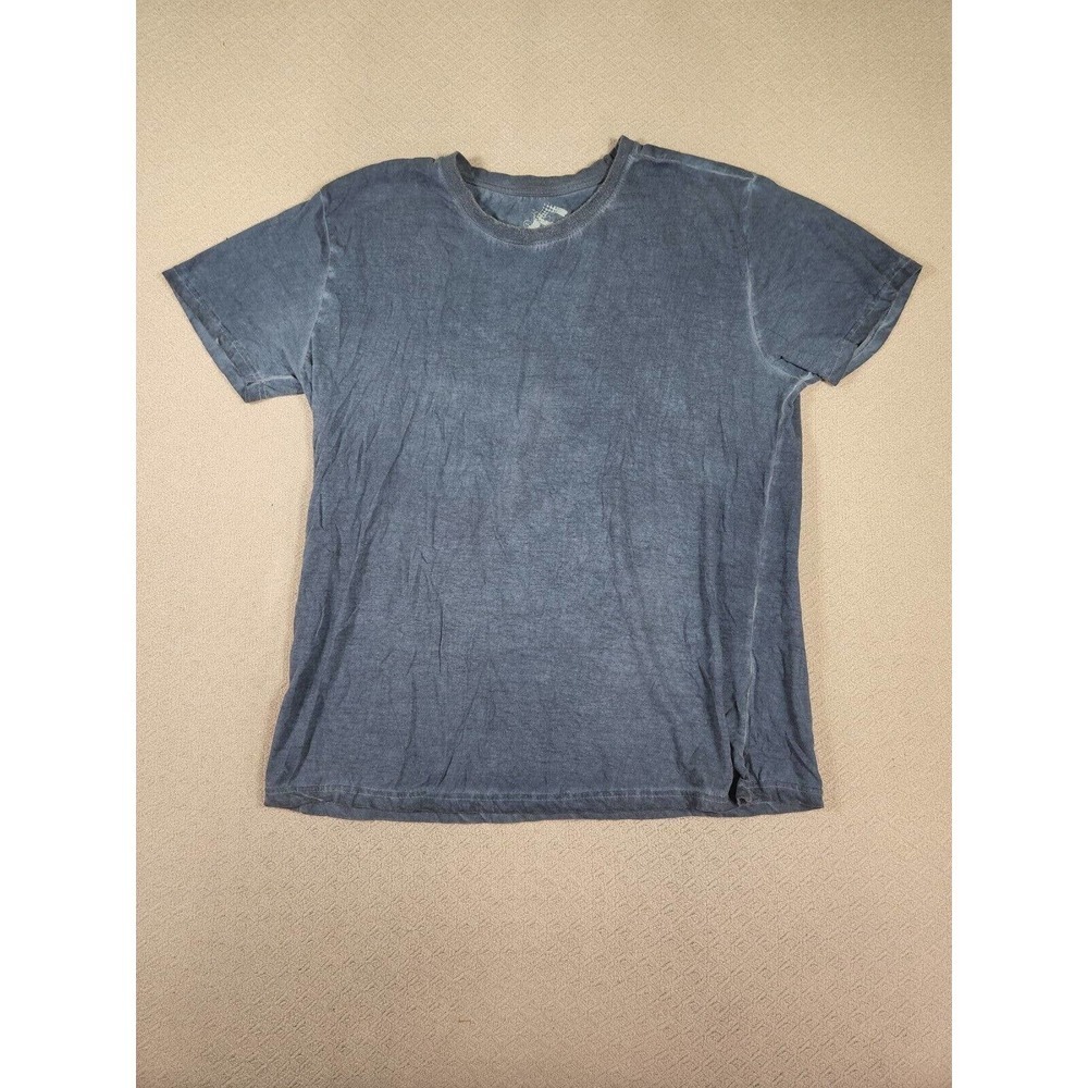 Fission Shirt Mens Large L Blue Stretch‎ Cotton Blend Pullover Crew Neck